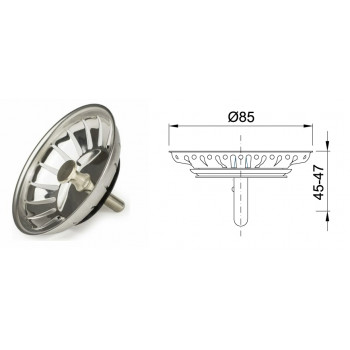 Styron STY-654-D szűrős dugó 114-es leeresztőhöz (85 mm átm)